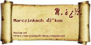 Marczinkech Ákos névjegykártya